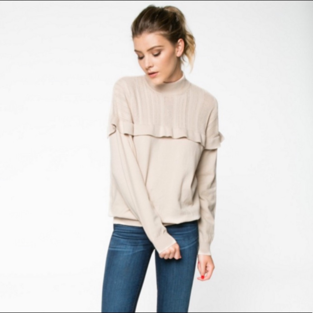 Everly Cream Cowl Neck Sweater - Picture 5 of 7